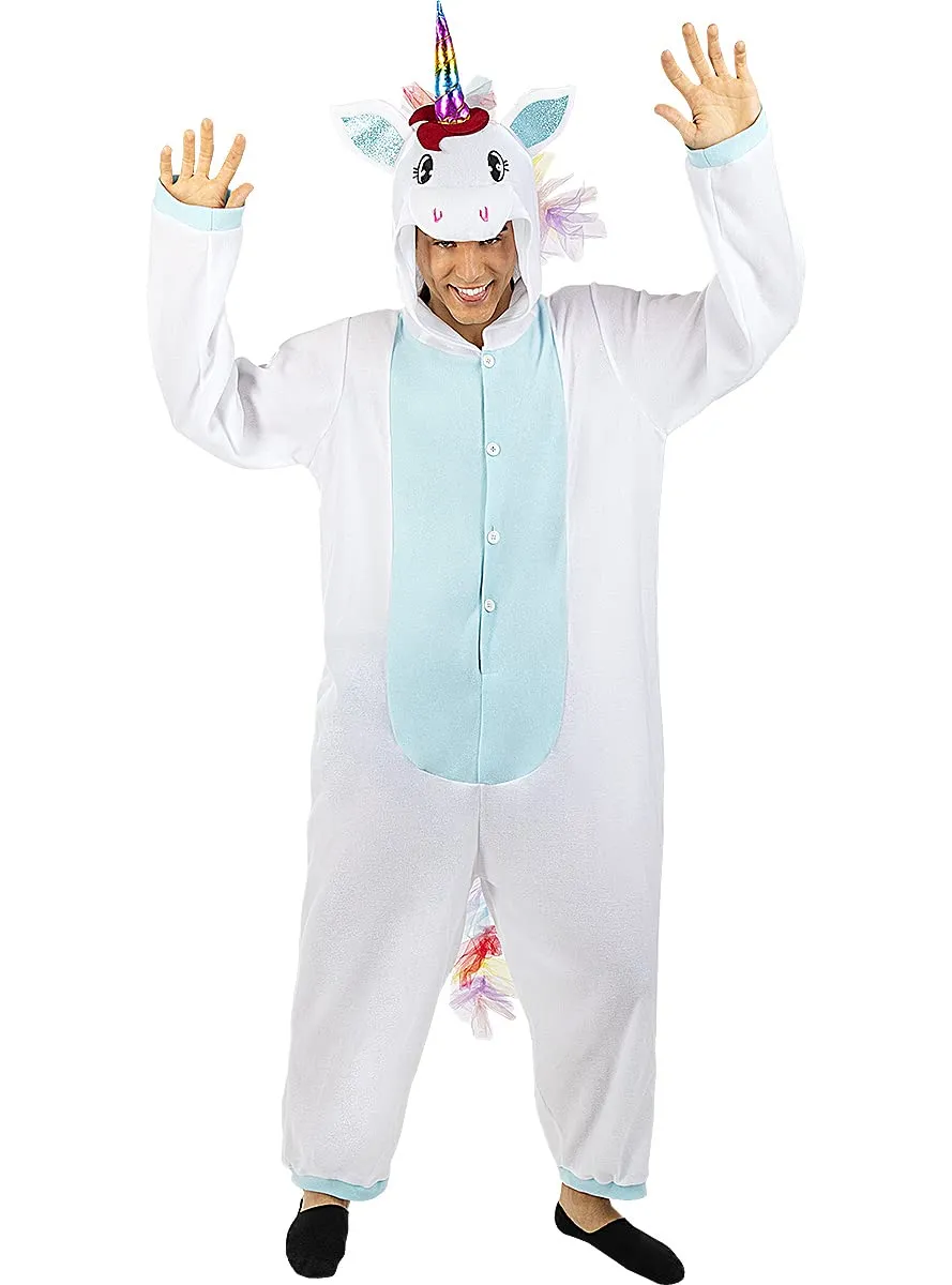 Funidelia Unicorno Blu Costume Adulto L-XL bianco
