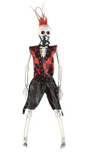 P'tit Clown re23004 scheletro punk decorazione 40 cm da appendere