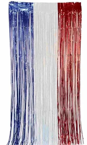 P'tit Clown tenda frange blu bianco rosso 200x100 cm