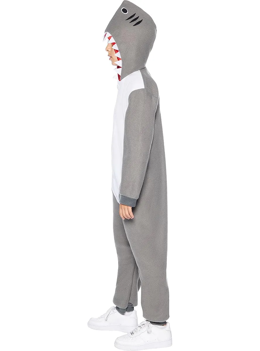 Funidelia Squalo Onesie costume bambino 7-9 anni grigio