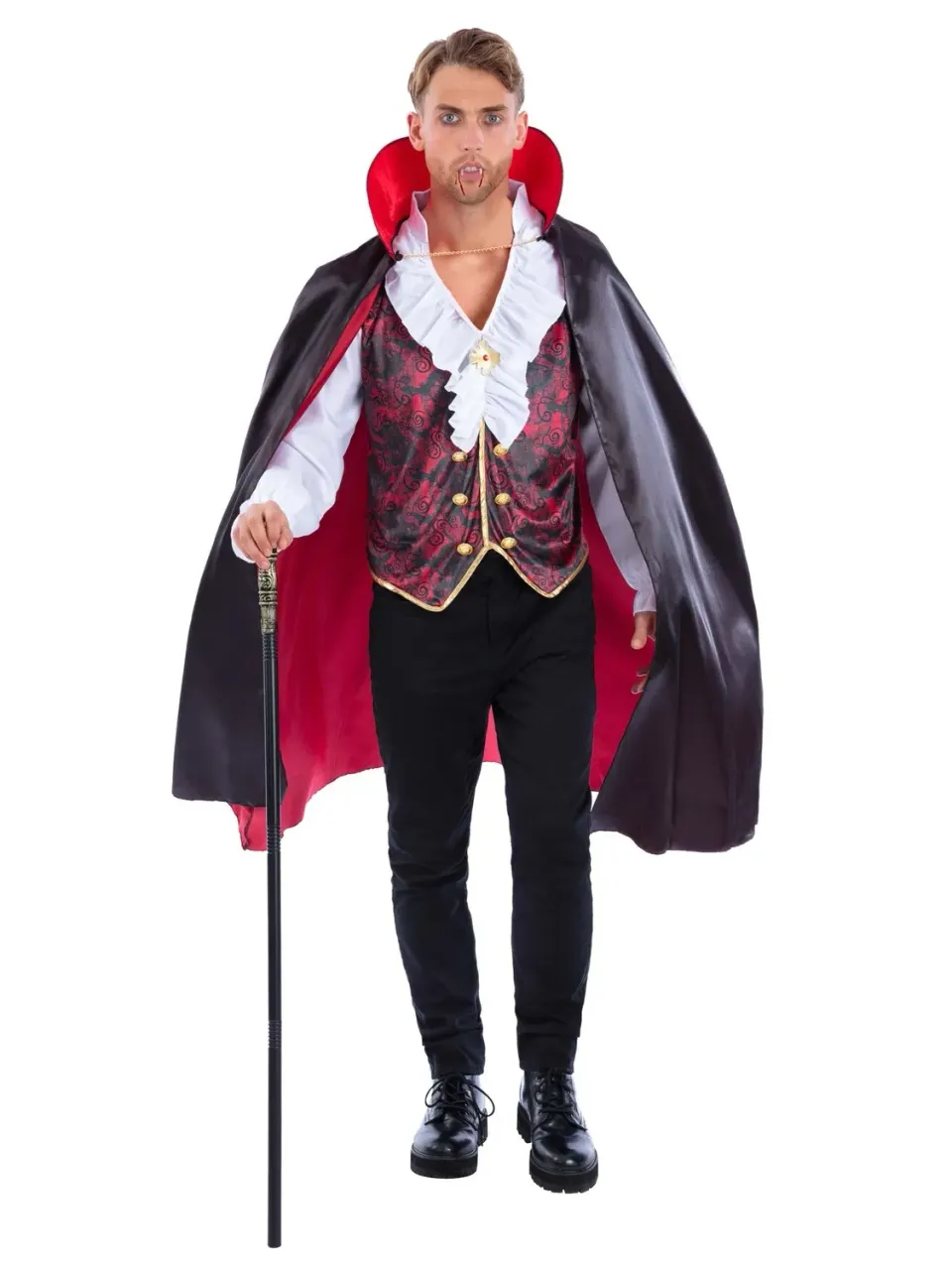 Smiffys Vampire costume vampiro uomo taglia L mantello