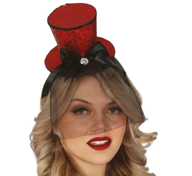 Guirca Mini Hat Rosso mini cappello con fascia