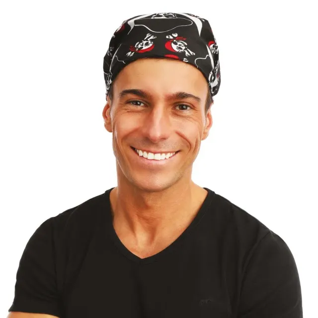P'tit Clown 19112 Bandana Nera Teschi 50x50 cm Adulto