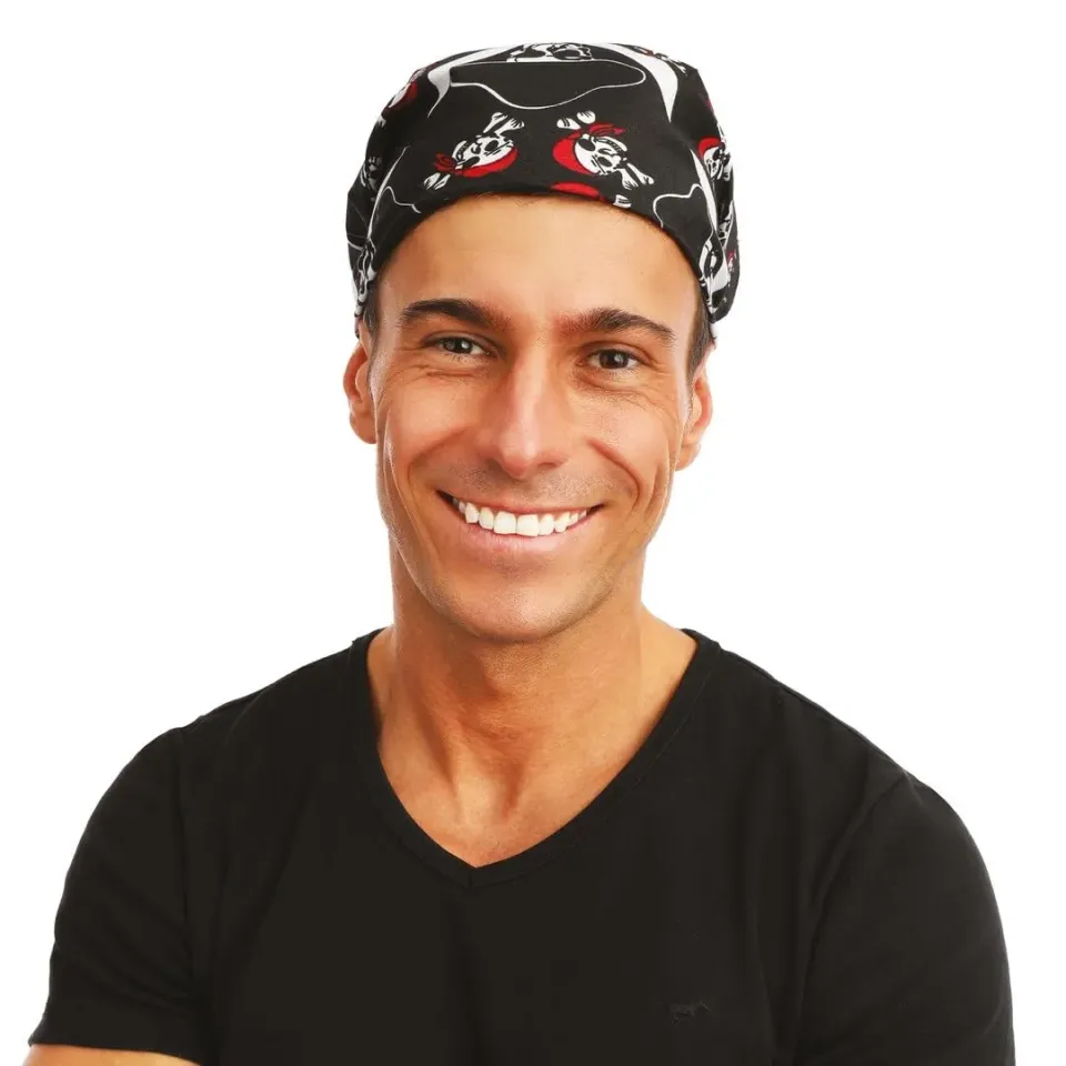 P'tit Clown 19112 Bandana Nera Teschi 50x50 cm Adulto