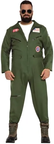Guirca Pilota Caccia costume adulto XL 54-56 verde