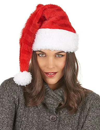 P'tit Clown Cappello Babbo Natale a Righe Rosso Taglia Unica