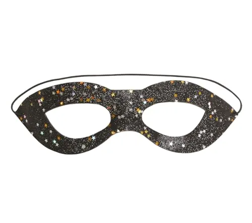 Guirca Mascherina Nera Stelle maschera occhi carnevale