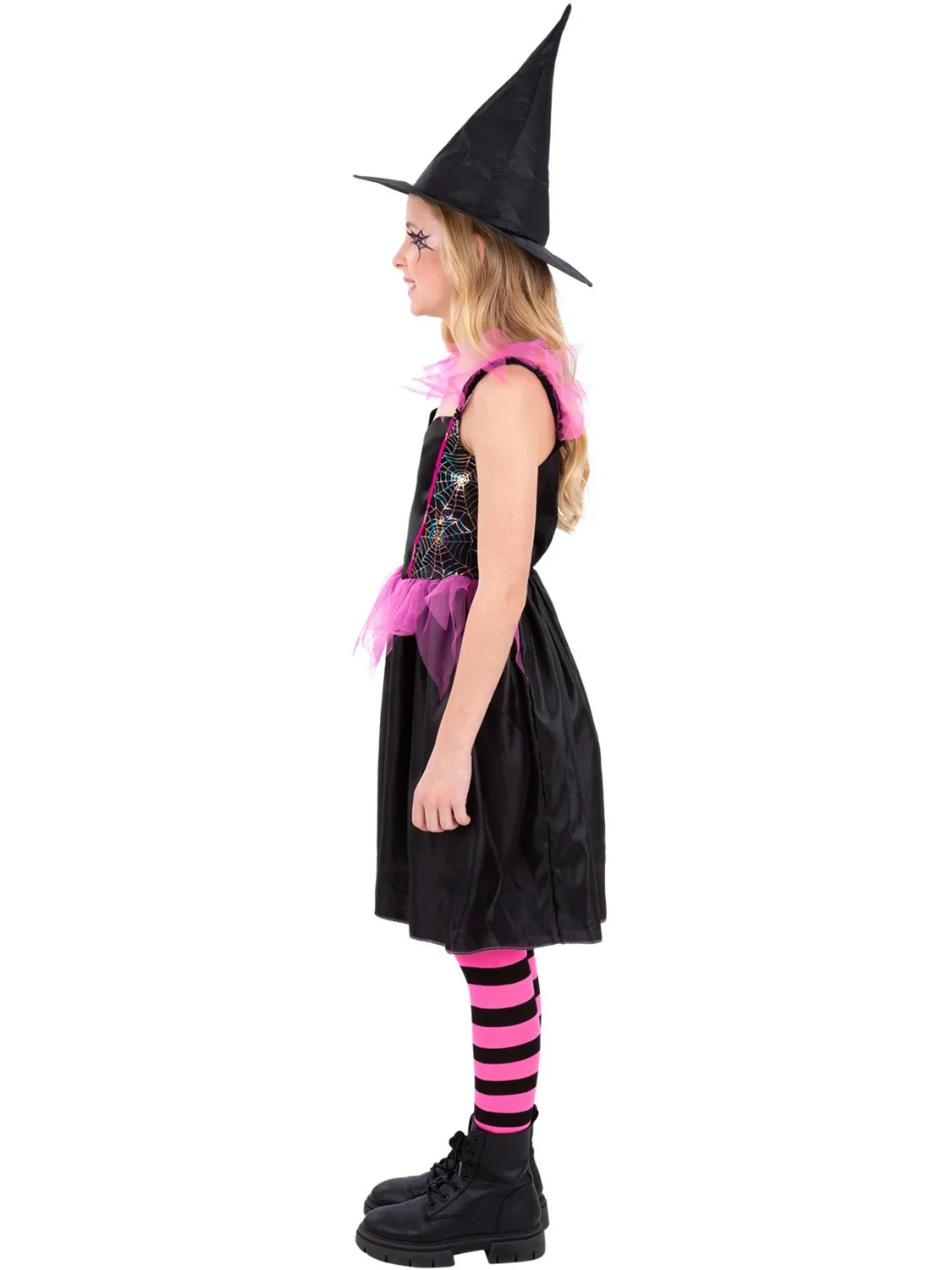 Smiffys Rainbow Web costume strega bambina 7-9 anni