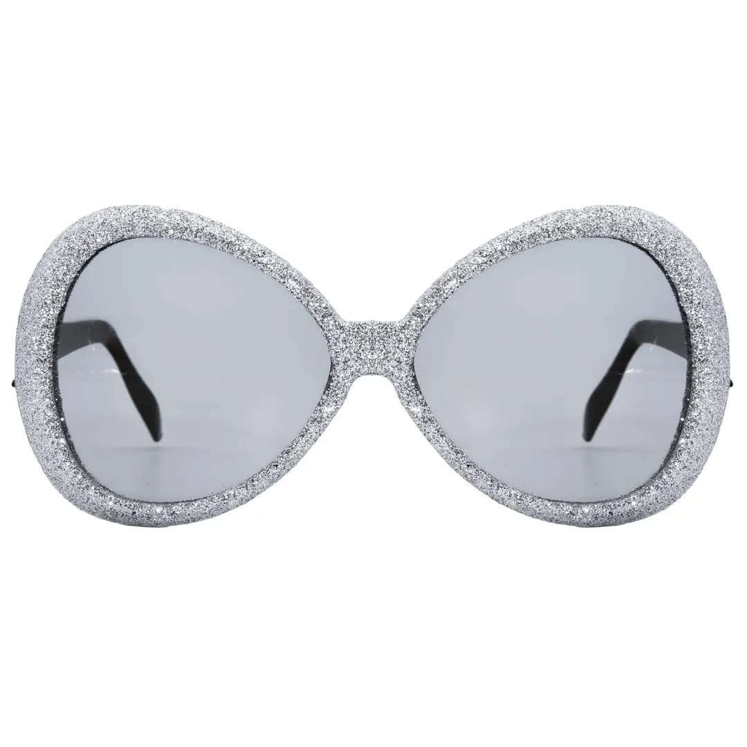 P'tit Clown Occhiali Disco Glitter accessorio oro plastica
