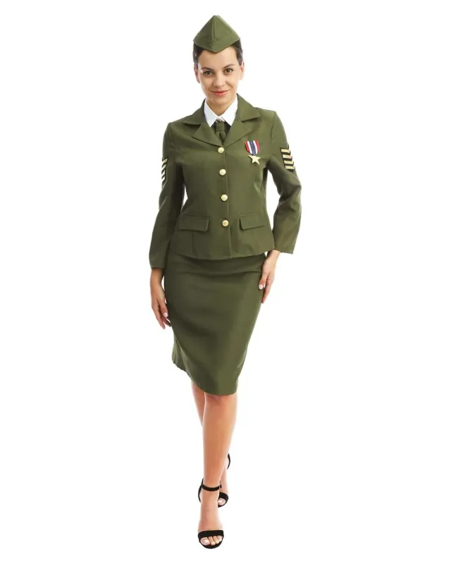 P'tit Clown 23302 costume militare verde L-XL 4 pezzi