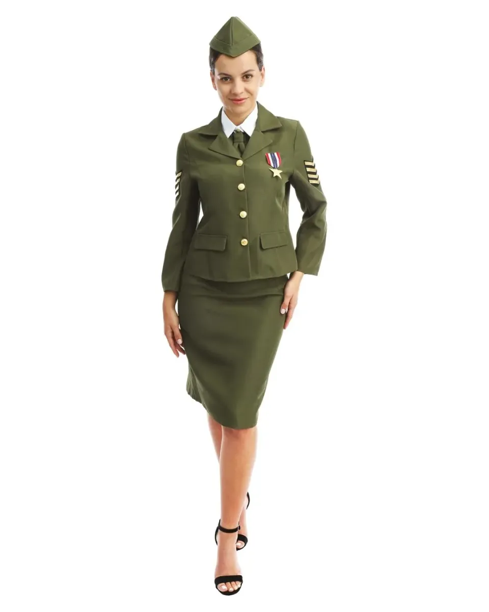P'tit Clown 23302 costume militare verde L-XL 4 pezzi