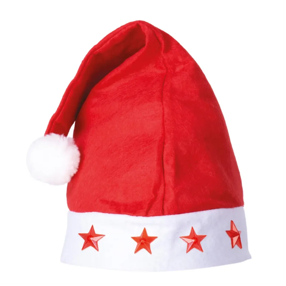 P'tit Clown cappello Mamma Natale rosso stelle luminose