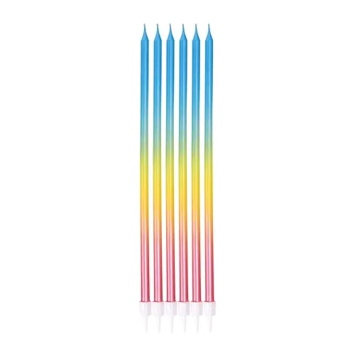 P'tit Clown 23966 candela compleanno multicolore 6 pezzi