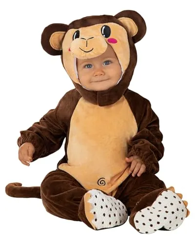 Funidelia Costume Scimmia Neonato Tuta Completo Marrone