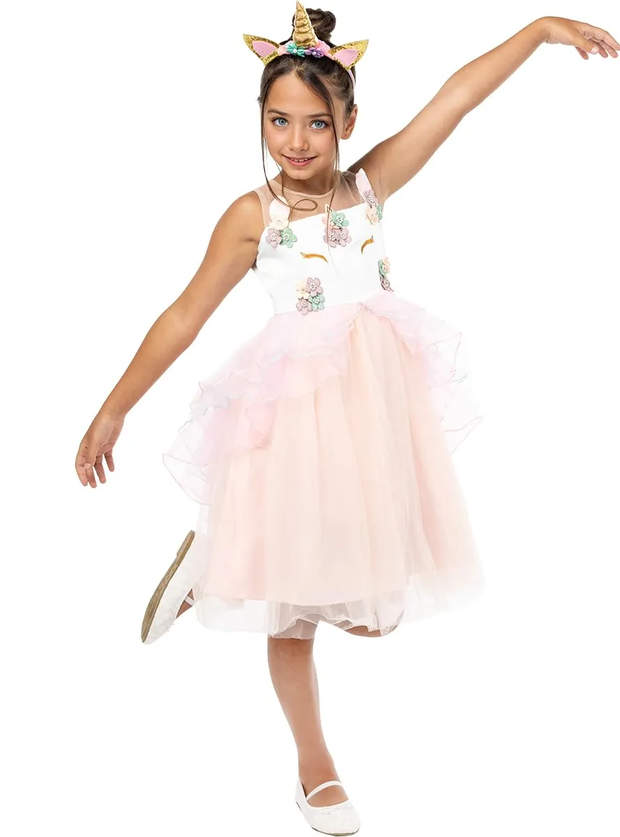 Funidelia Principessa Unicorno Costume 5-6 Anni Rosa