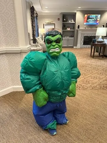 Bodysocks Hulk costume gonfiabile bambini verde