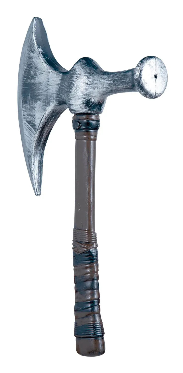 Guirca Ascia Medievale accessorio costume 42 cm argento