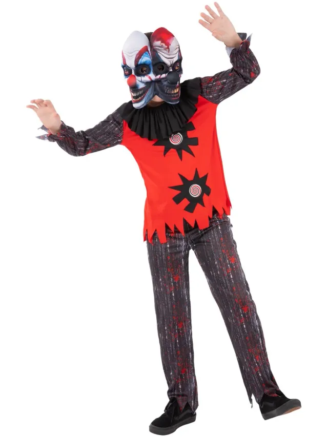 Smiffys Chuckles costume clown 2 teste bambino L 10-12 anni