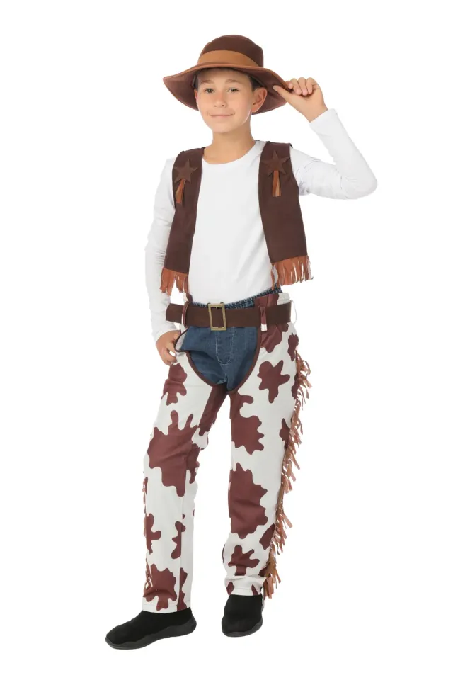 P'tit Clown costume cowboy bambino 10-12 anni poliestere