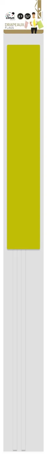 P'tit Clown Bandiere 30x40 cm Pois 3 Pezzi Verde Giallo