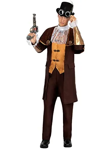 Funidelia Steampunk Elegante Costume Uomo Marrone