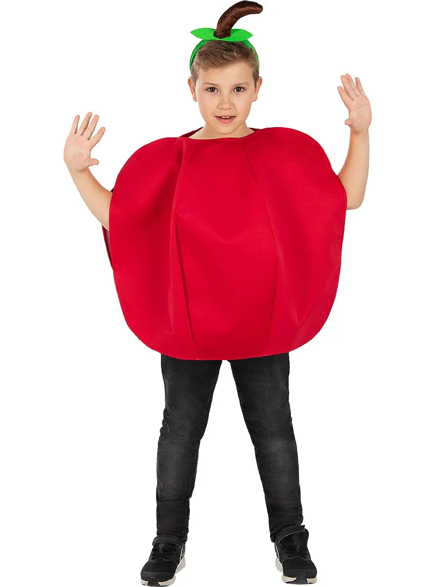 Funidelia Costume mela bimbo rosso tunica e cerchietto