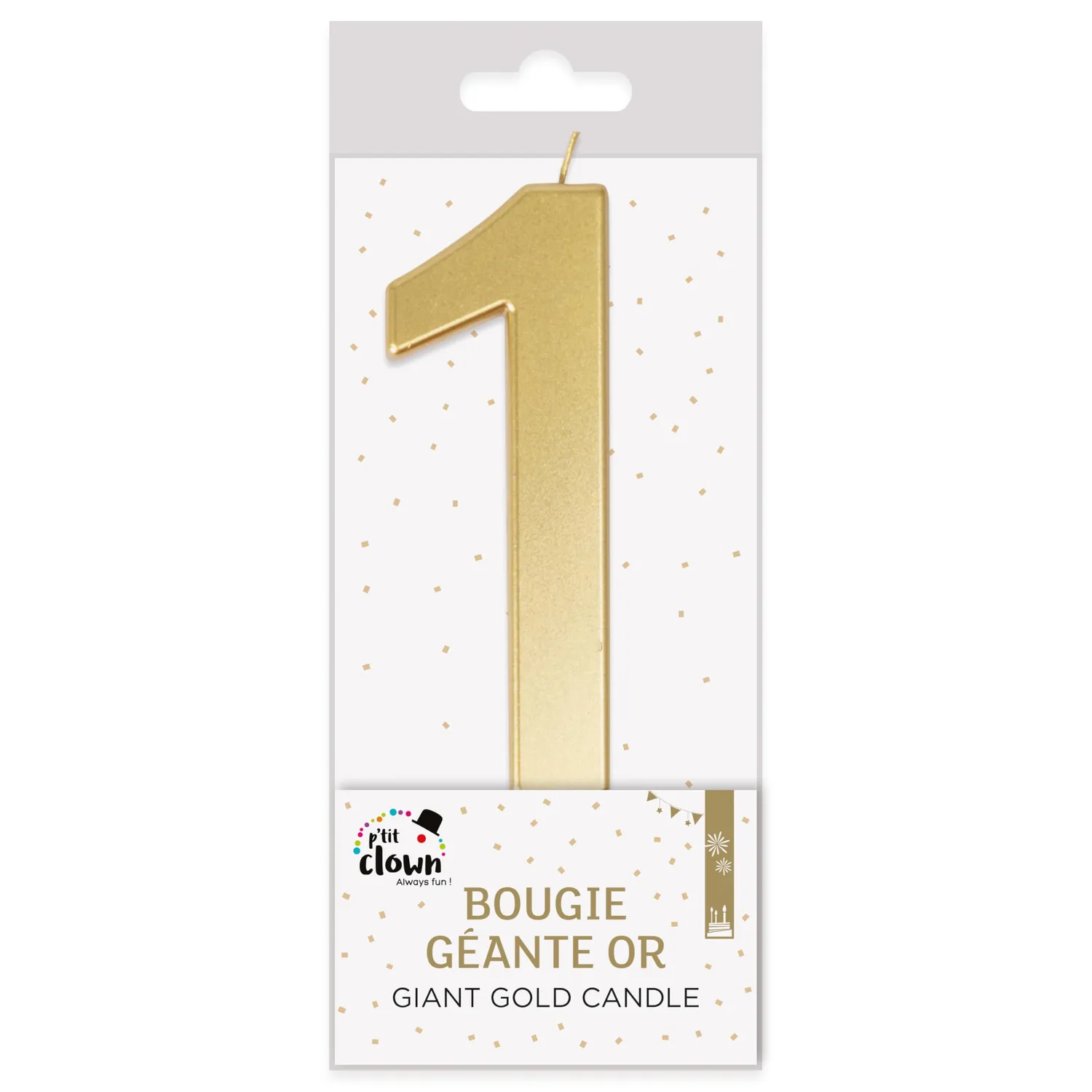 P'tit Clown 23951 candela gigante oro numero 1