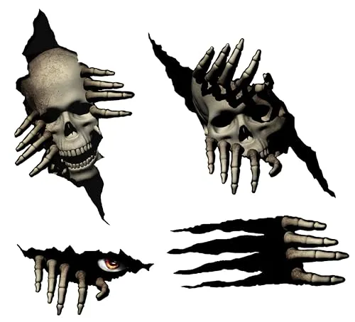 P'tit Clown 23531 adesivi parete Halloween 4 pezzi