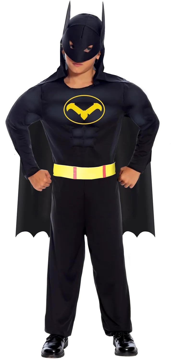 Guirca costume pipistrello nero bimbo 3-4 anni