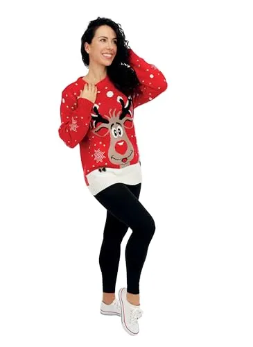P'tit Clown Re48193 maglione natalizio donna renna XL
