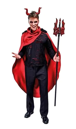 P'tit Clown costume diavolo adulto S-M mantello rosso