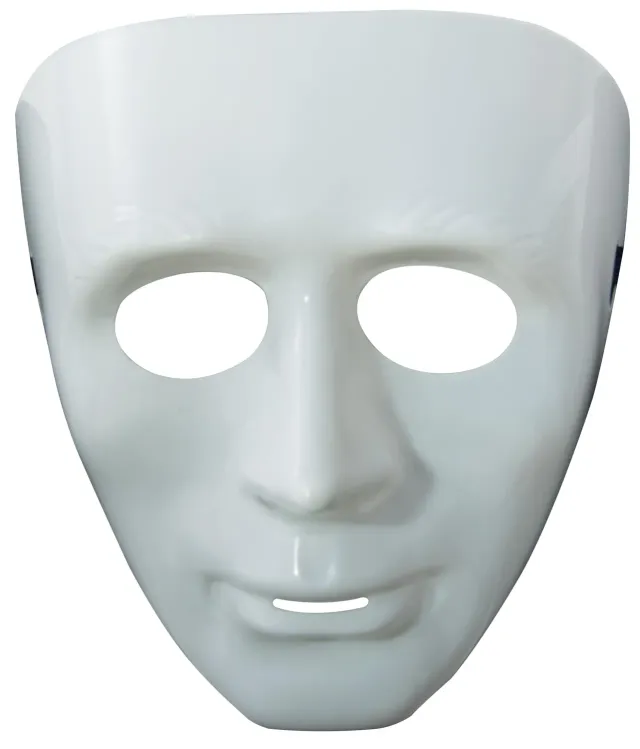 P'tit Clown RE14252 maschera rigida adulto bianca