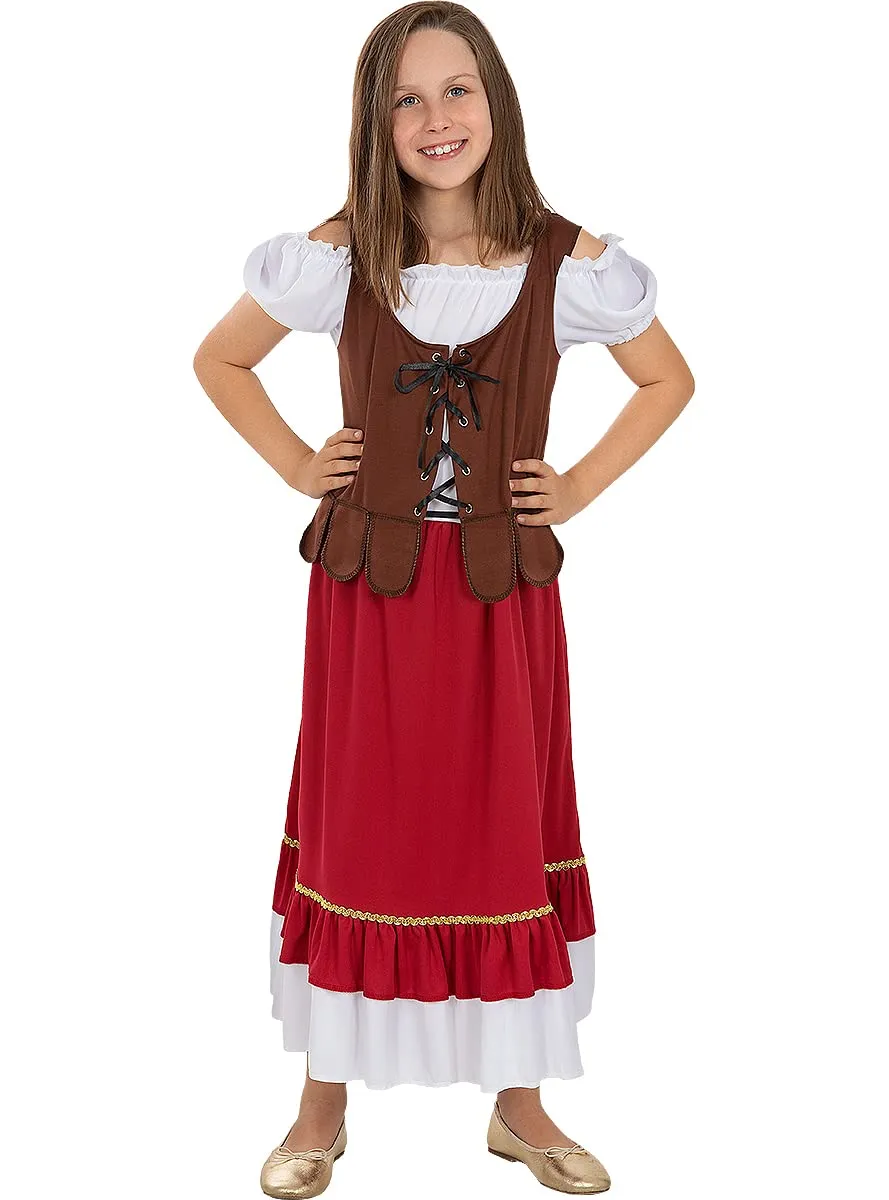 Funidelia Locandiera Medievale Classico costume bambina marrone