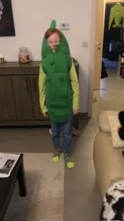 Funidelia Cetriolo costume bambino 3-6 anni verde