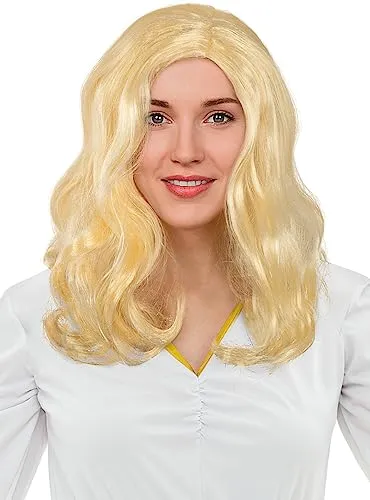Funidelia Parrucca Bionda con Onde Donna Gialla per Costume