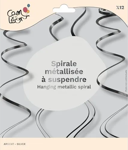 P'tit Clown Re22589 spirali metalliche argento 12 pezzi