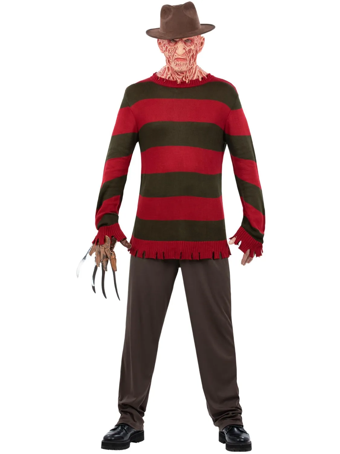 Smiffys Freddy Krueger Maglione Rosso Verde S-XL