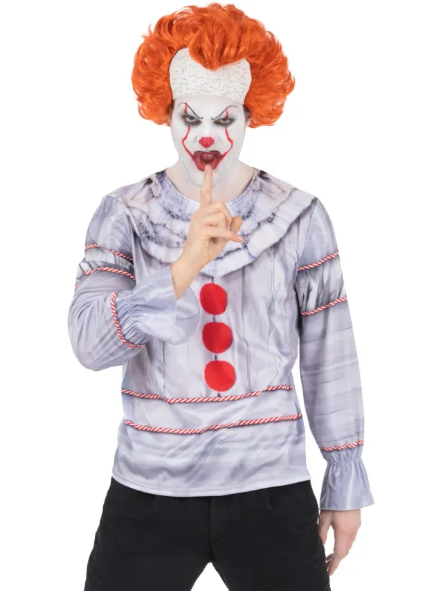 Smiffys IT Chapter 2 Pennywise Top maglia clown uomo M