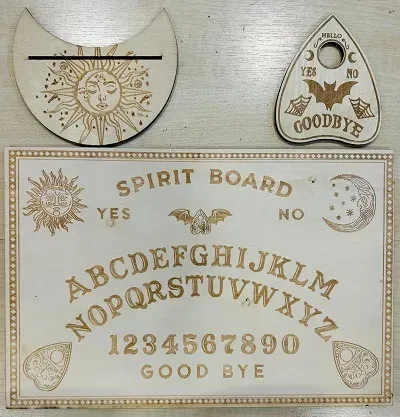 La Bottega di Merlino Tavola Ouija 3 pz tavola legno 30x20 cm