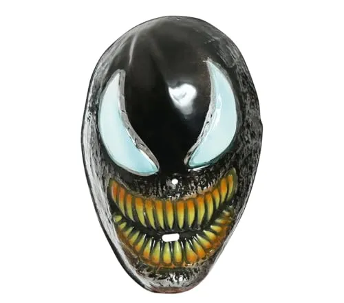 Guirca Eroe Nero maschera nera taglia unica PVC