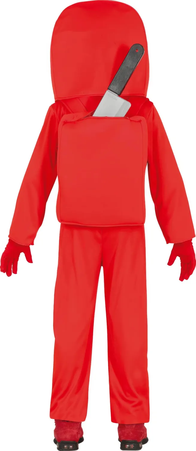 Guirca Astronauta Rosso Costume Taglia Unica con zaino