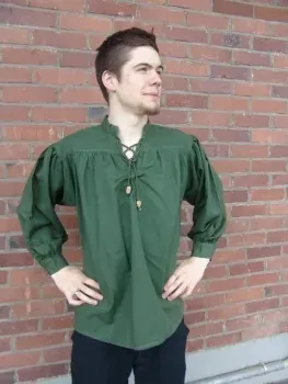 La Bottega di Merlino 2021 camicia medievale cotone verde