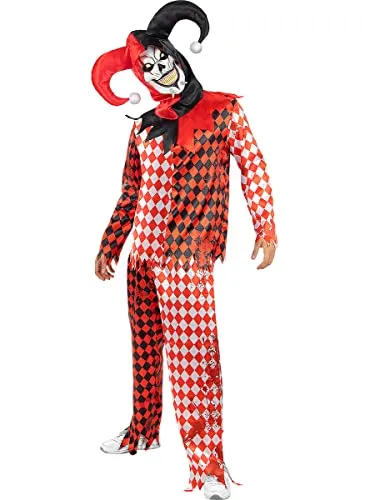 Funidelia Giullare inquietante costume uomo nero S-M