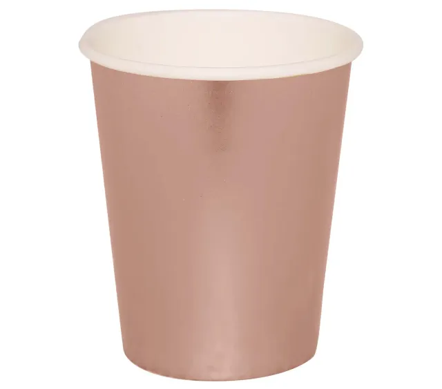 Guirca bicchieri usa e getta rose gold 240 ml 6 pezzi