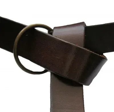 La Bottega di Merlino Cintura con Anello cintura pelle 150cm