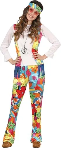 Fiestas Guirca GG87480 Costume Hippie con gilet e fascia