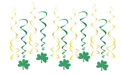 P'tit Clown 23236 spirali trifoglio metallizzate 12 pz San Patrizio