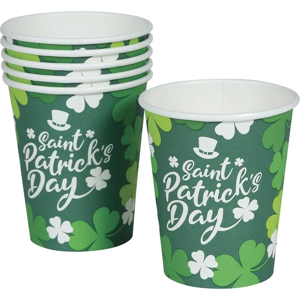 Fiestas Guirca St Patrick 6 bicchieri carta 240 ml festa