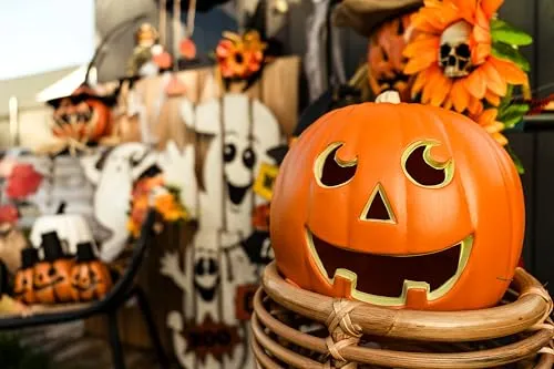P'tit Clown zucca luminosa decorazione Halloween luce calda