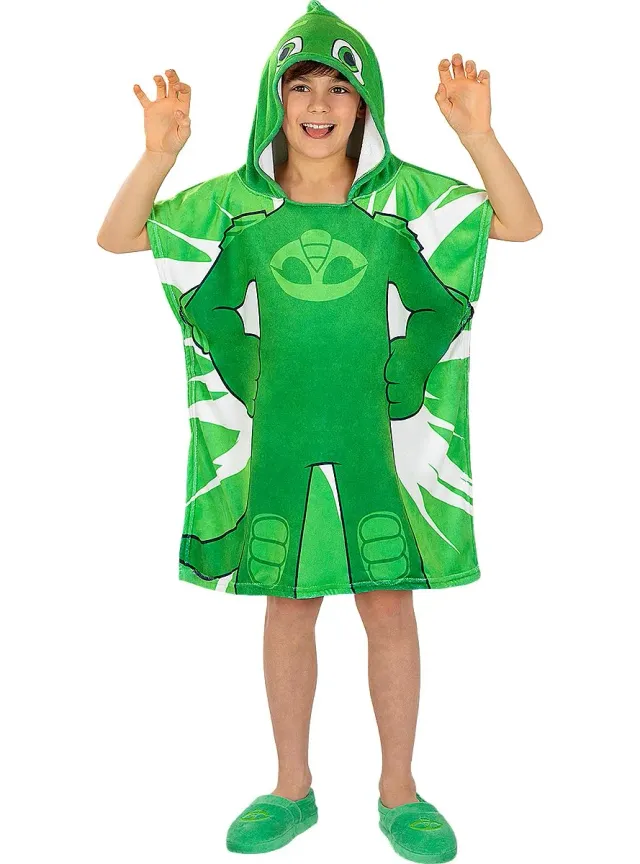 Funidelia PJ Masks Poncho mare Geco bimbo verde